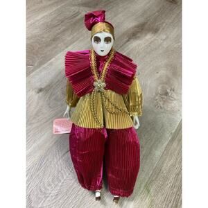 Vintage Porcelain Jester Clown Doll Figurine by Show-Stoppers Inc.‎